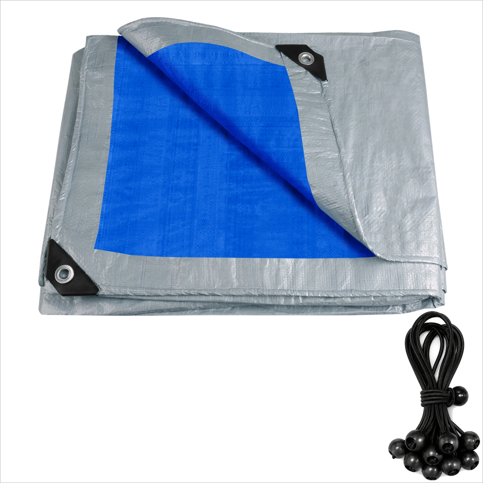Waterproof Camping Tarp PE Rain Cover from 2x3m to 4x5m 11 Waterproof Camping Tarp PE Rain Cover from 2x3m to 4x5m - view 11