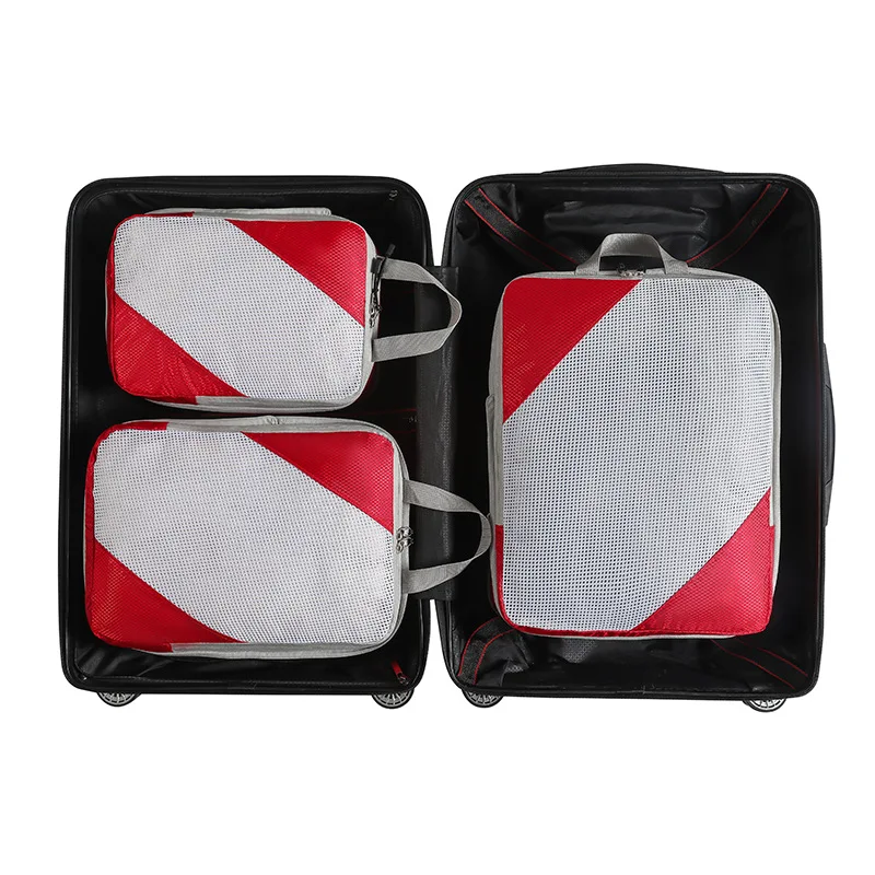Nylon Compression Travel Cubes, 3 Piece Set with Mesh Bags 9 Nylon Compression Travel Cubes, 3 Piece Set with Mesh Bags - view 9