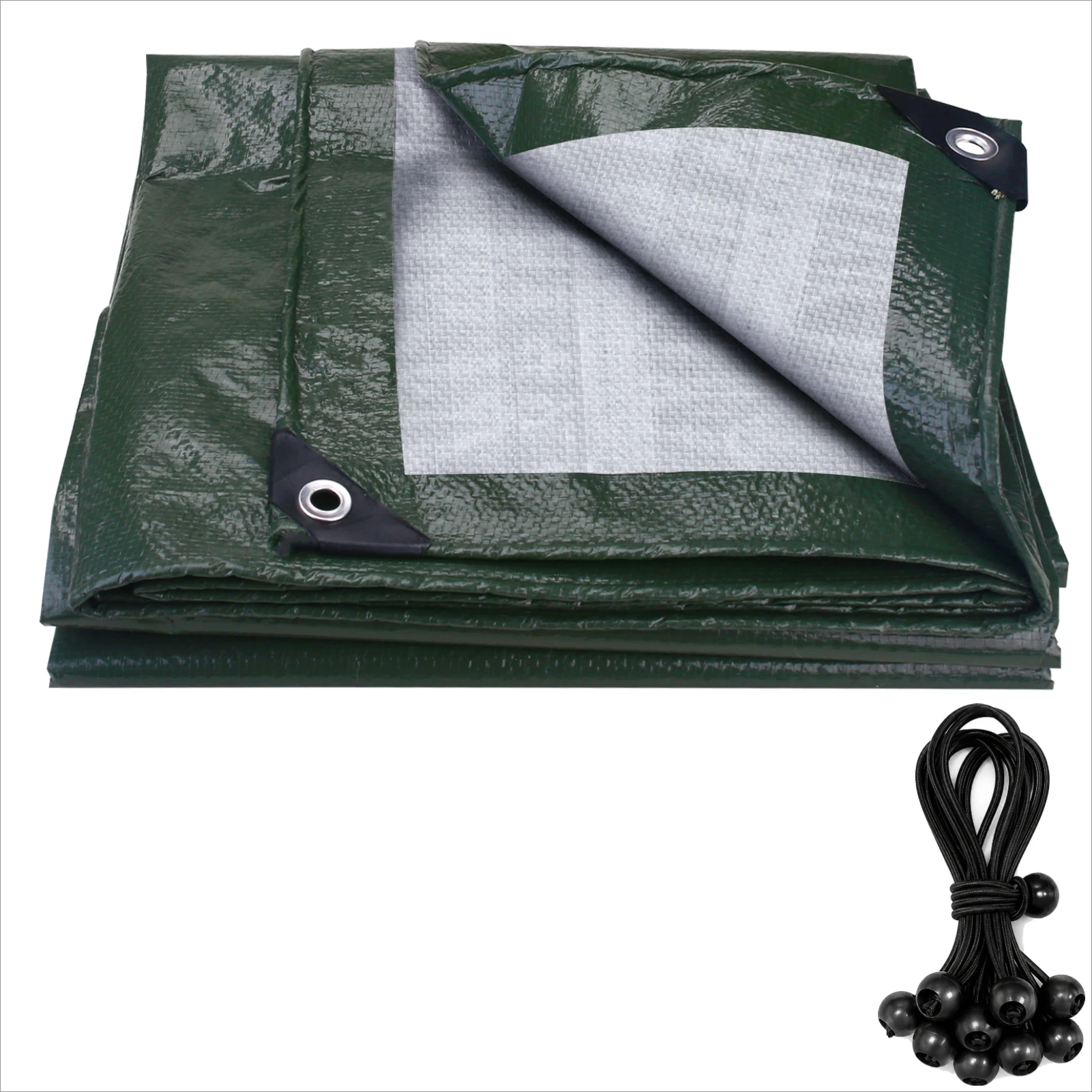 Waterproof Camping Tarp PE Rain Cover from 2x3m to 4x5m 9 Waterproof Camping Tarp PE Rain Cover from 2x3m to 4x5m - view 9