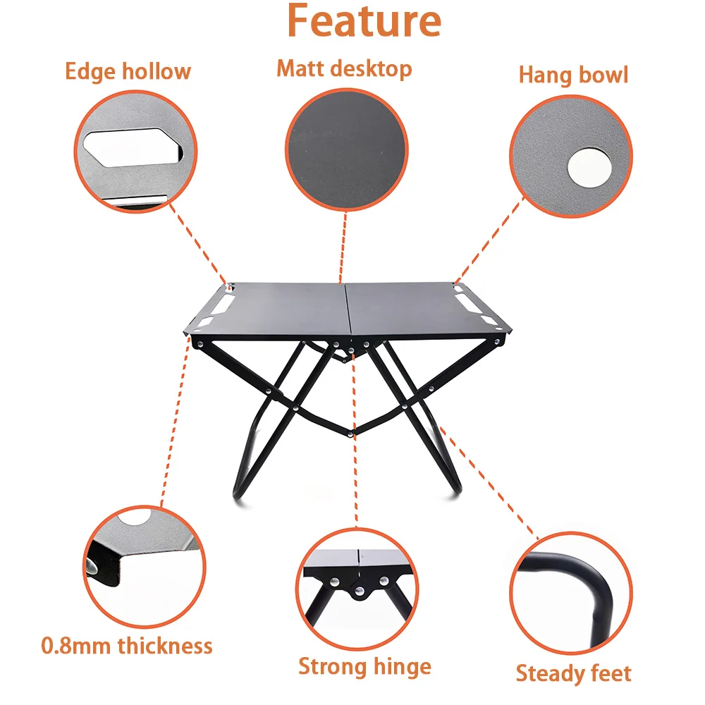Folding Beach Picnic Table, Carbon Steel IGT Style for Sand 2 Folding Beach Picnic Table, Carbon Steel IGT Style for Sand - view 2