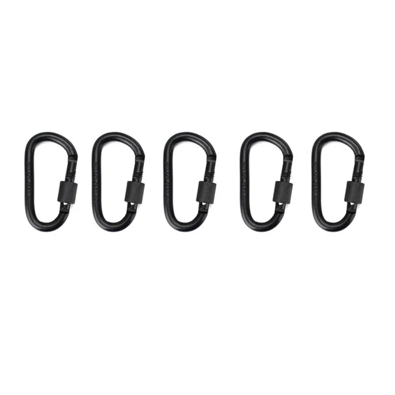 D Ring Keychain Clips Aluminum Carabiner Hooks 5 or 10 Pack 11 D Ring Keychain Clips Aluminum Carabiner Hooks 5 or 10 Pack - view 11