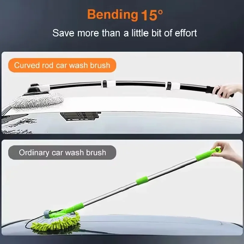 Telescoping Car Wash Mop with Chenille Head 59 to 110 cm Pole 2 Telescoping Car Wash Mop with Chenille Head 59 to 110 cm Pole - view 2