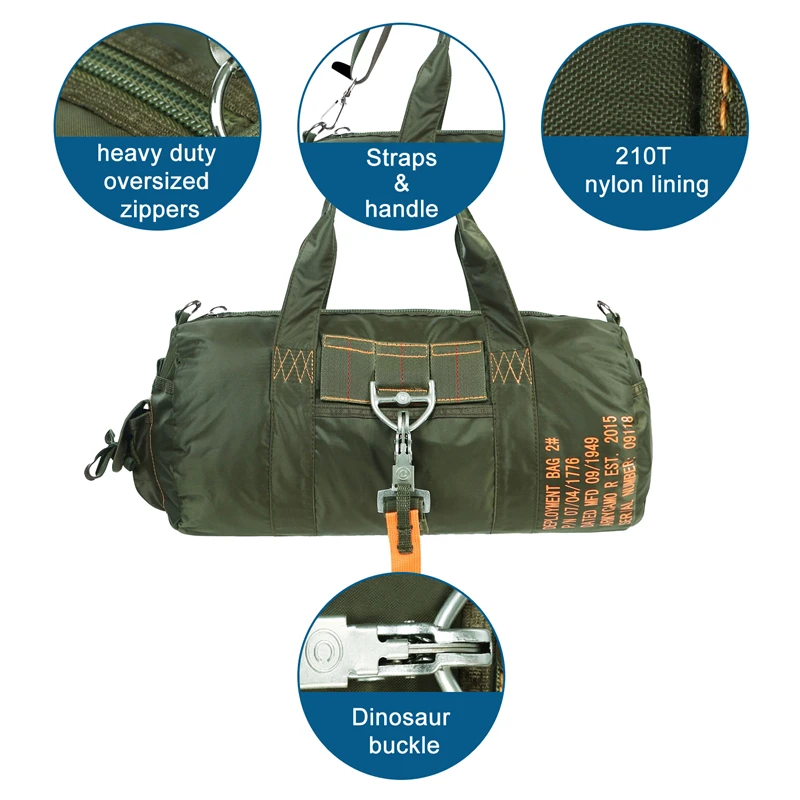 Tactical Parachute Duffle Bag 1000D Nylon Crossbody LQARMY 5 Tactical Parachute Duffle Bag 1000D Nylon Crossbody LQARMY - view 5
