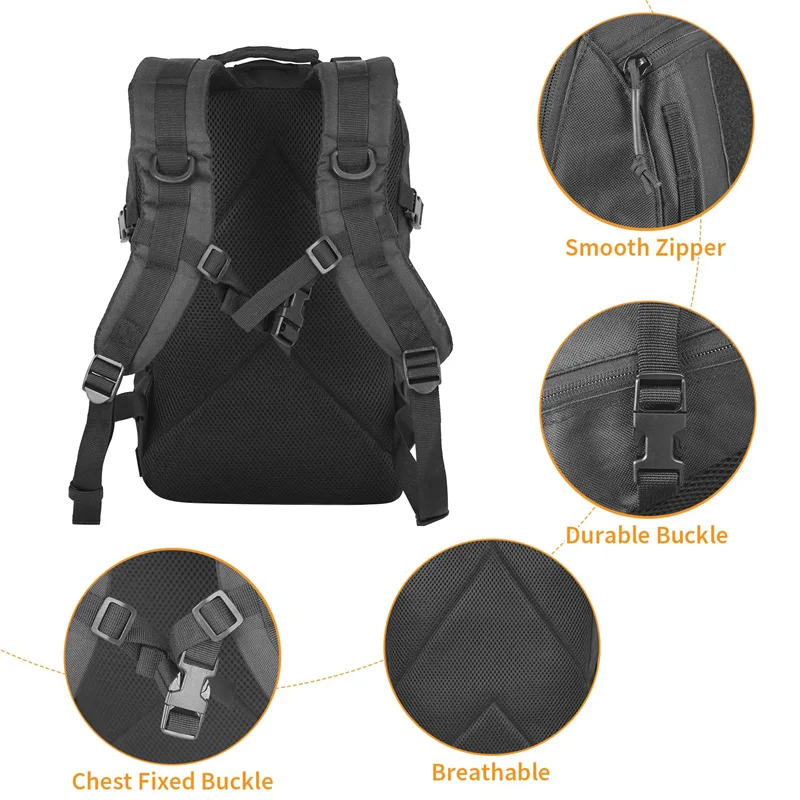 Small Molle Backpack 20L Tactical Daypack for EDC and Hiking 6 Small Molle Backpack 20L Tactical Daypack for EDC and Hiking - view 6