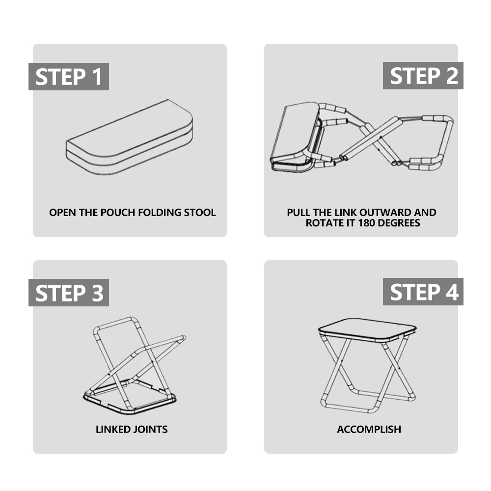 Lightweight Camping Stool, Portable Folding 900D Oxford Cloth 6 Lightweight Camping Stool, Portable Folding 900D Oxford Cloth - view 6