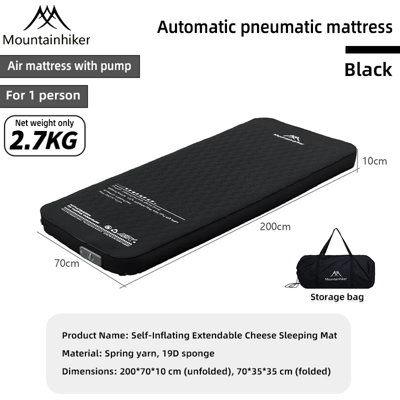 Inflatable Sponge Mattress 10 cm Thick, Single or Double Size 9 Inflatable Sponge Mattress 10 cm Thick, Single or Double Size - view 9