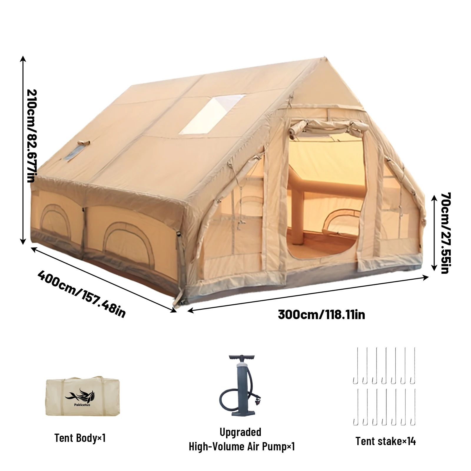 Inflatable Camping Tent with Skylight and Air Pump for 4-6 People 13 Inflatable Camping Tent with Skylight and Air Pump for 4-6 People - view 13