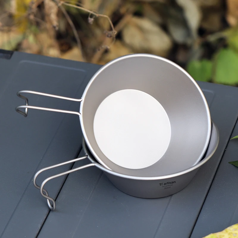 Titanium Camping Bowl 260ml Sierra Style with Fixed Handle 3 Titanium Camping Bowl 260ml Sierra Style with Fixed Handle - view 3