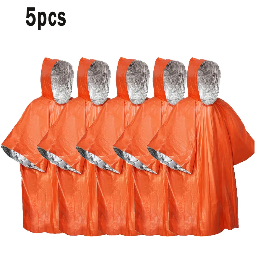 Emergency Insulation Poncho with Whistle and Drawstring Bag 8 Emergency Insulation Poncho with Whistle and Drawstring Bag - view 8