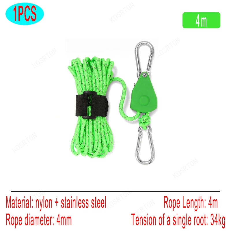 Reflective Tent Guyline with Pulley Tensioner, 4 m or 5 m 9 Reflective Tent Guyline with Pulley Tensioner, 4 m or 5 m - view 9