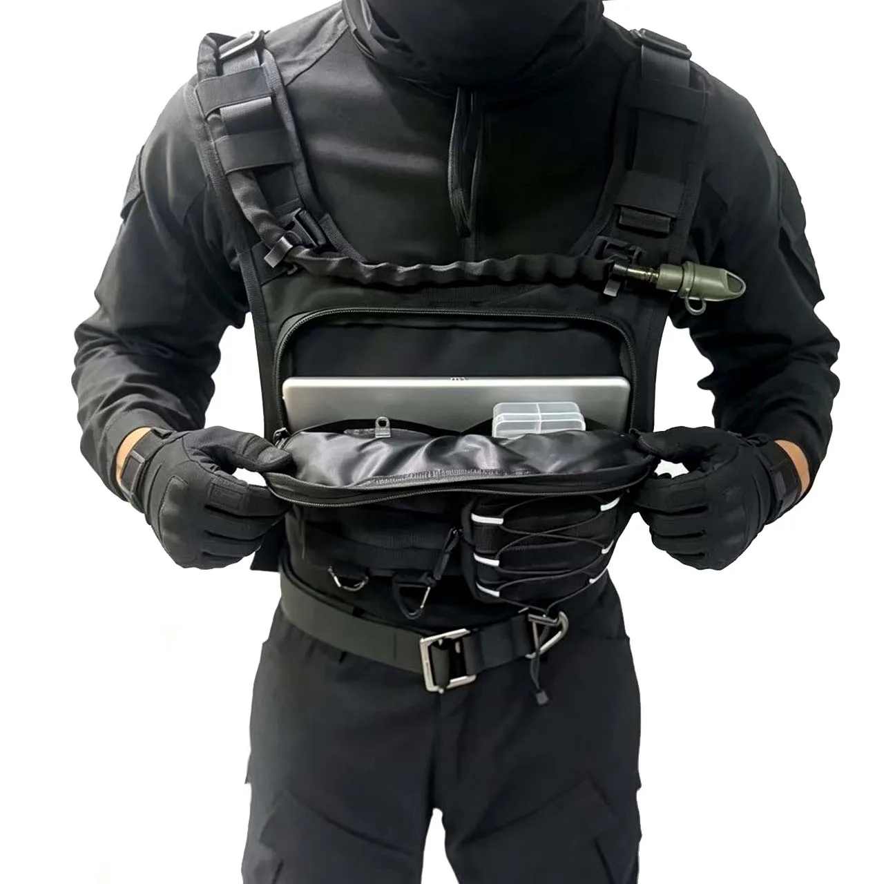 Chest Bag Hydration Vest 11 Inch with 2L Bladder Pocket 6 Chest Bag Hydration Vest 11 Inch with 2L Bladder Pocket - view 6