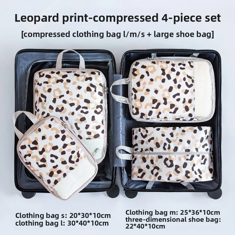 Patterned Zipper Compression Cubes, XL, L and M Nylon Set 11 Patterned Zipper Compression Cubes, XL, L and M Nylon Set - view 11
