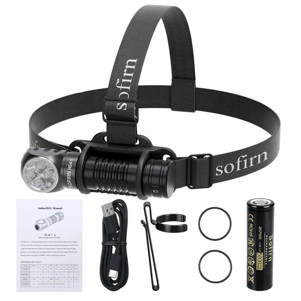 4000 Lumen Headlamp USB C Rechargeable 21700 IP68 Sofirn HS41 7 4000 Lumen Headlamp USB C Rechargeable 21700 IP68 Sofirn HS41 - view 7