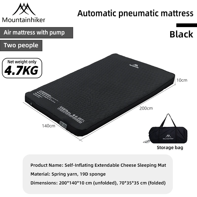 Inflatable Sponge Mattress 10 cm Thick, Single or Double Size 12 Inflatable Sponge Mattress 10 cm Thick, Single or Double Size - view 12