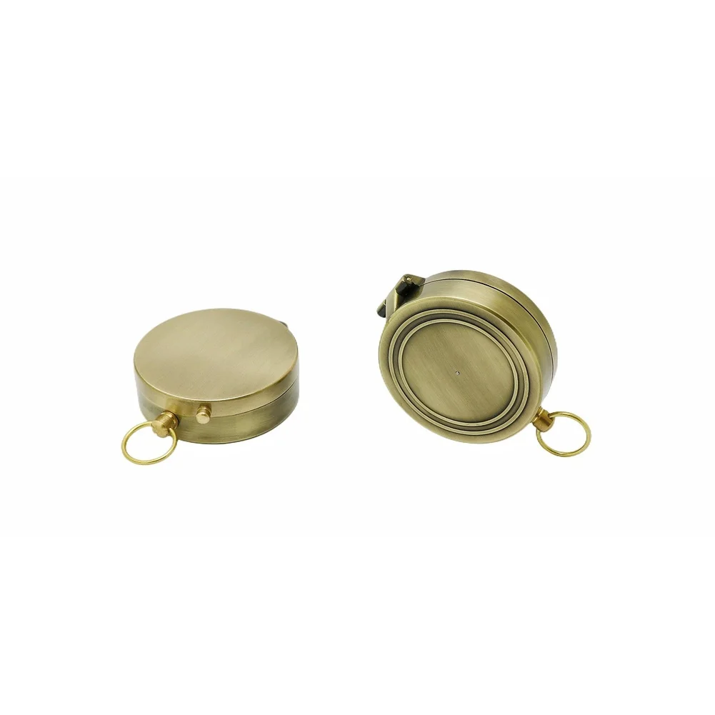 Flip Cover Hiking Compass Retro Brass Finish Zinc Alloy, 83g 4 Flip Cover Hiking Compass Retro Brass Finish Zinc Alloy, 83g - view 4