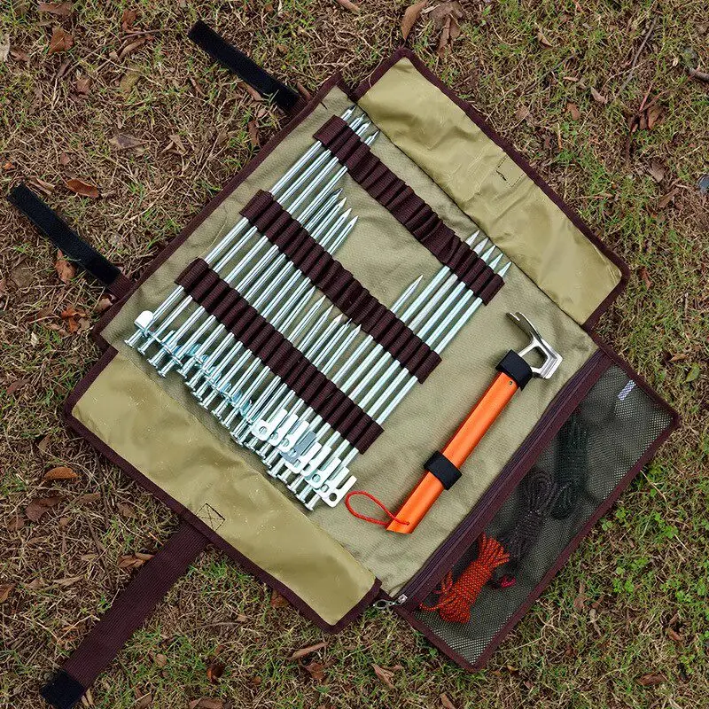 Tent Stake Roll Bag Heavy Duty PVC Peg and Hammer Organizer 4 Tent Stake Roll Bag Heavy Duty PVC Peg and Hammer Organizer - view 4