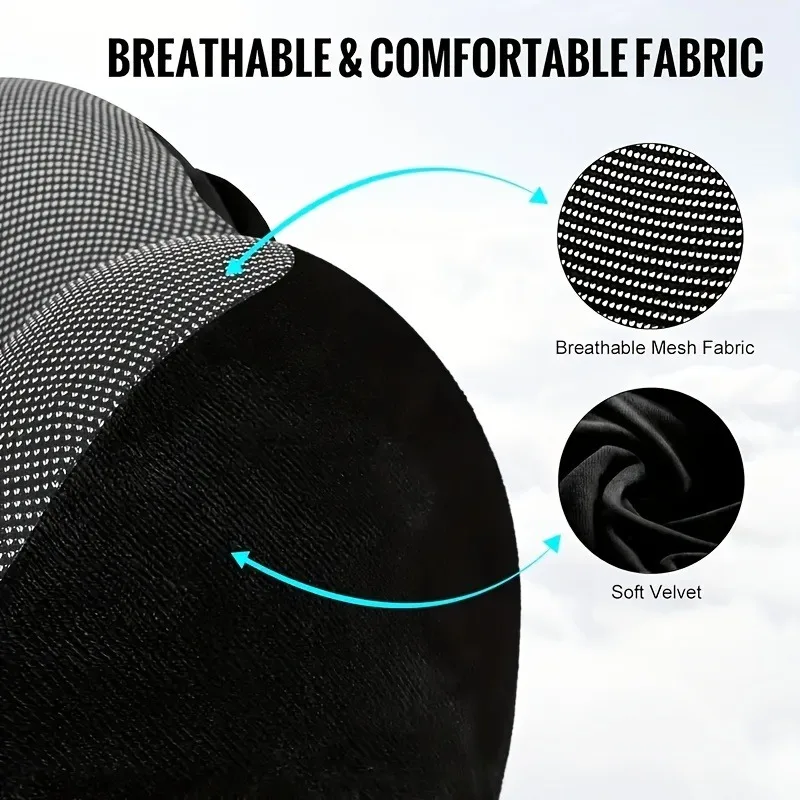 Hooded Travel Neck Pillow U Shape Memory Foam Removable Cover 2 Hooded Travel Neck Pillow U Shape Memory Foam Removable Cover - view 2
