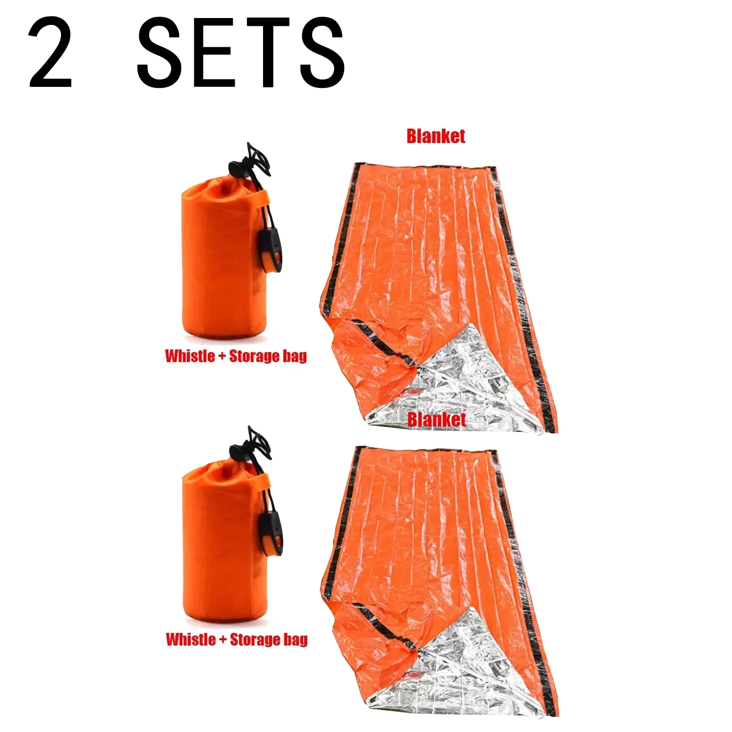Emergency Survival Sleeping Bag Reusable Mylar Bivvy with Sack 9 Emergency Survival Sleeping Bag Reusable Mylar Bivvy with Sack - view 9