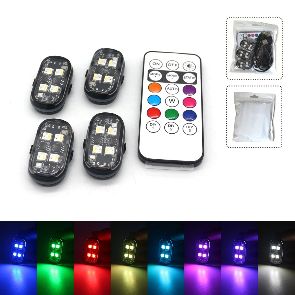 Wireless Car Strobe Lights, RGB LED Ambient Lights with Remote 4 Wireless Car Strobe Lights, RGB LED Ambient Lights with Remote - view 4