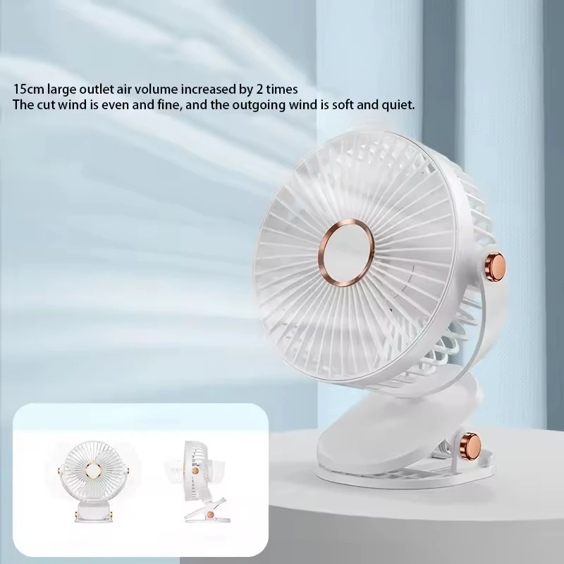Clip On Rechargeable Fan with Night Light and 720 Degree Rotation 5 Clip On Rechargeable Fan with Night Light and 720 Degree Rotation - view 5
