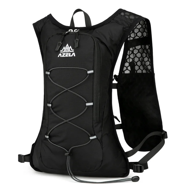 Reflective Sports Vest Backpack in Lightweight Nylon, Unisex 4 Reflective Sports Vest Backpack in Lightweight Nylon, Unisex - view 4