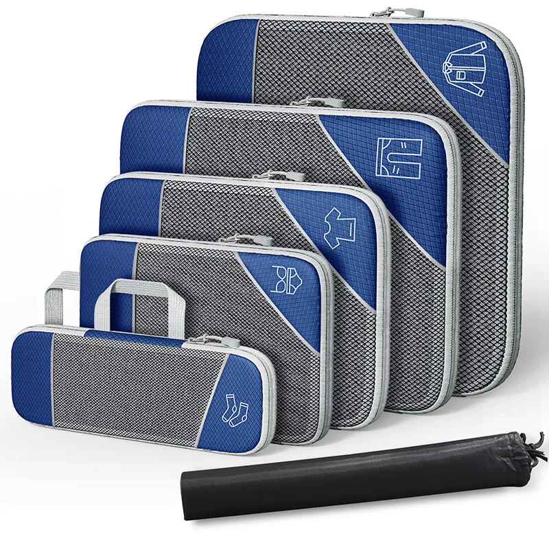 Honeycomb Fabric Packing Cubes, 3 or 6 Piece Set with Shoe Bag 15 Honeycomb Fabric Packing Cubes, 3 or 6 Piece Set with Shoe Bag - view 15