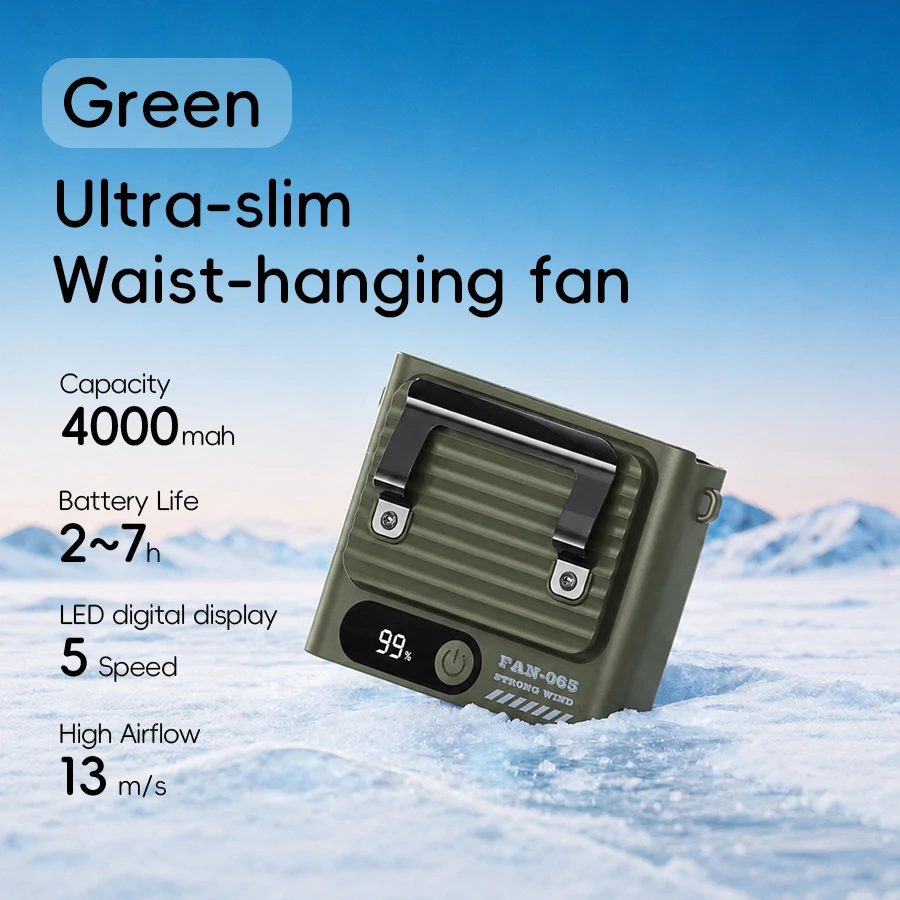 Hanging Waist Fan 4000mAh USB Rechargeable Bladeless Mini Fan 7 Hanging Waist Fan 4000mAh USB Rechargeable Bladeless Mini Fan - view 7