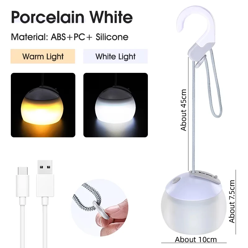 Hanging Tent Light USB Rechargeable LED Camping Lantern 8 Hanging Tent Light USB Rechargeable LED Camping Lantern - view 8