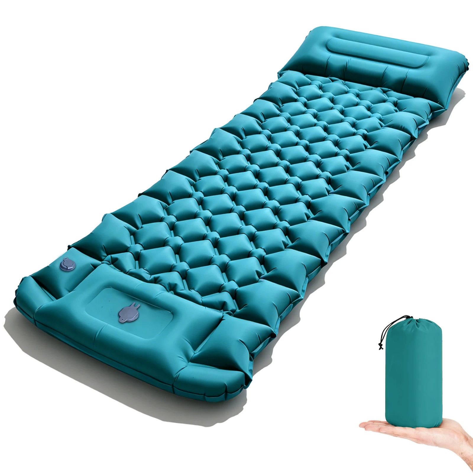 Thick Inflatable Camping Mattress with Pillow and Foot Pump 10 Thick Inflatable Camping Mattress with Pillow and Foot Pump - view 10