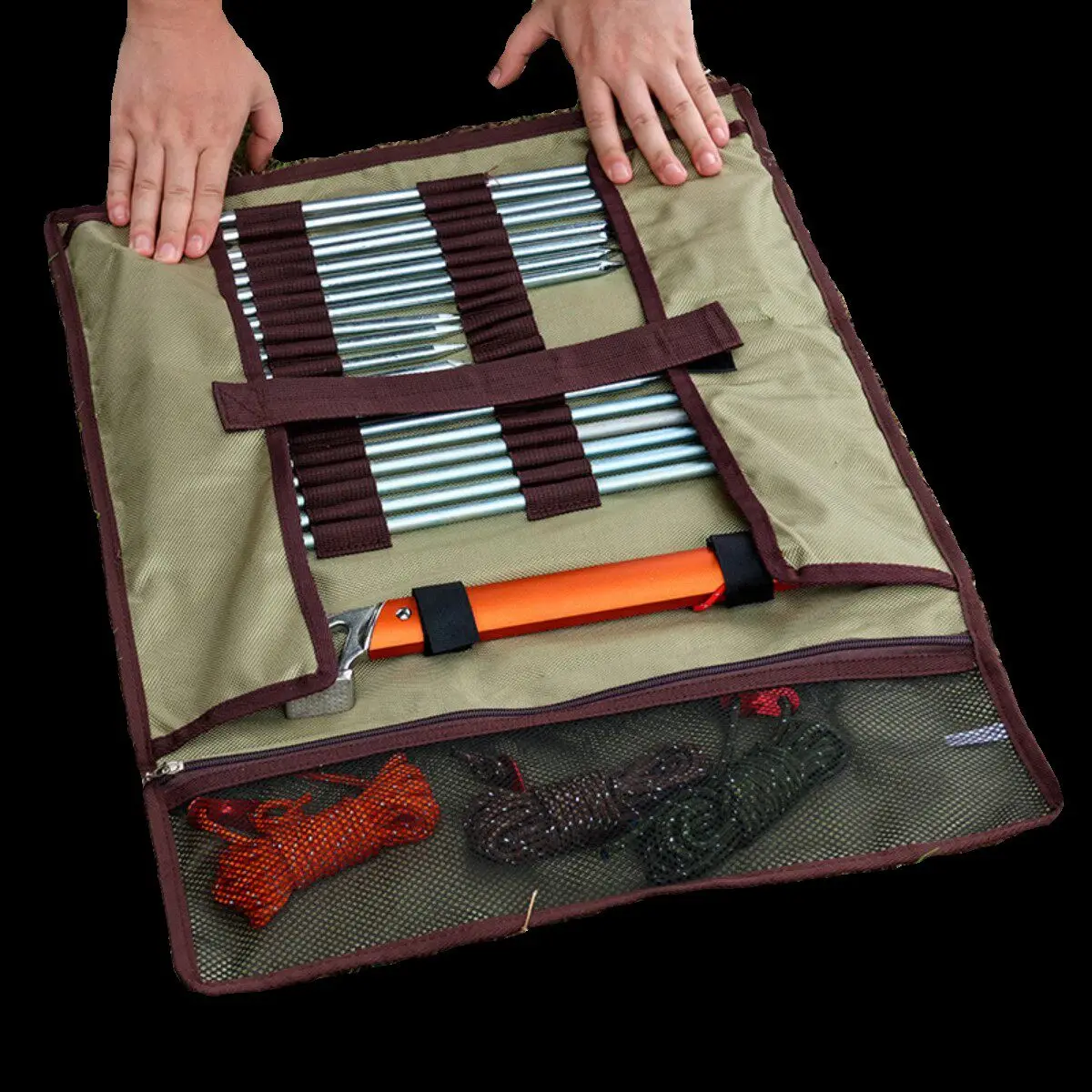 Tent Stake Roll Bag Heavy Duty PVC Peg and Hammer Organizer 5 Tent Stake Roll Bag Heavy Duty PVC Peg and Hammer Organizer - view 5