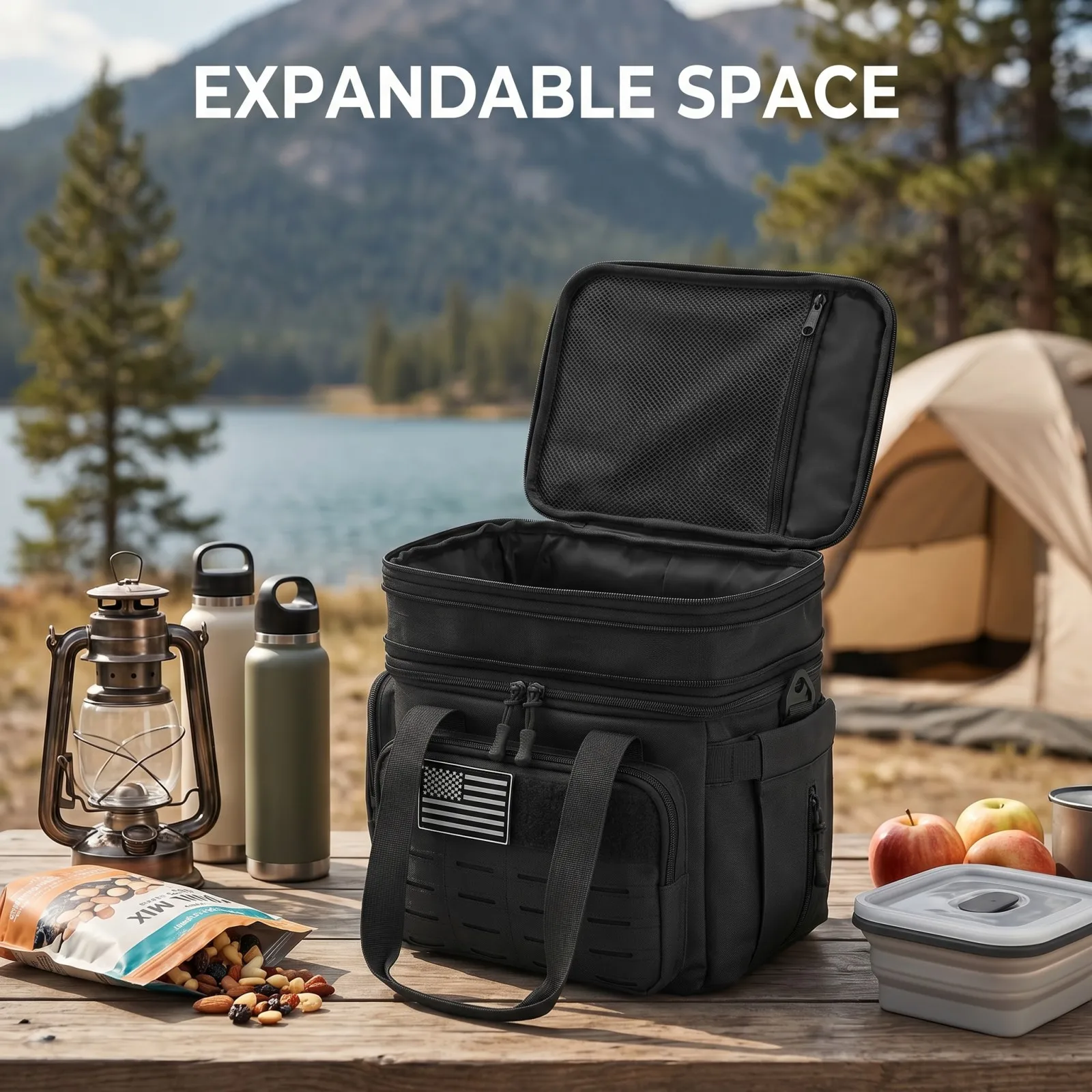 Expandable Picnic Cooler Bag 18L Leakproof Tactical Thermal Bag 3 Expandable Picnic Cooler Bag 18L Leakproof Tactical Thermal Bag - view 3