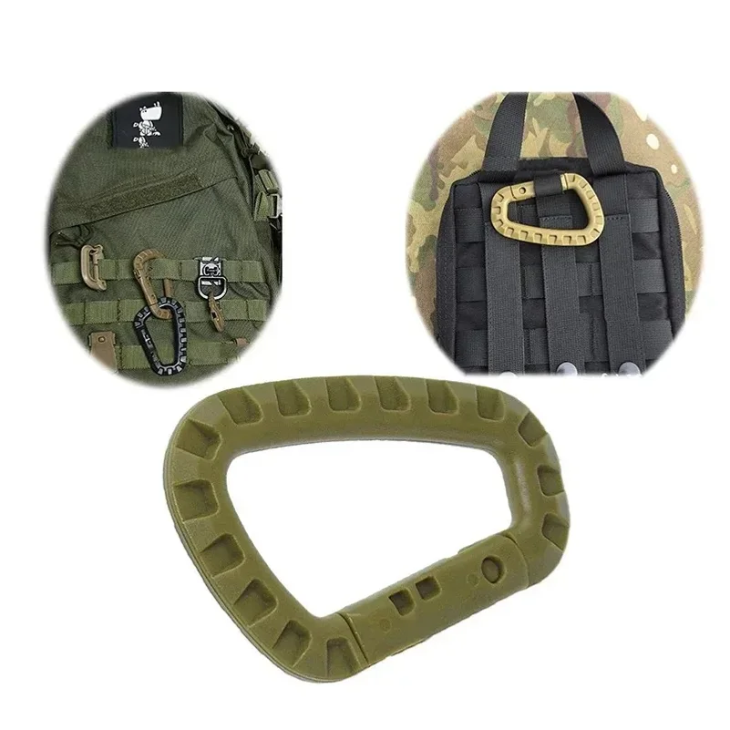 Plastic Tactical Carabiner 6 Pack 8.5cm D-Shape Backpack Buckle 3 Plastic Tactical Carabiner 6 Pack 8.5cm D-Shape Backpack Buckle - view 3