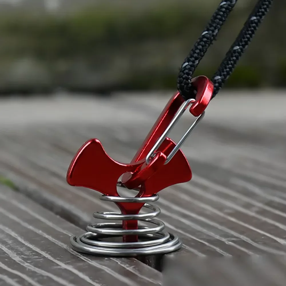 Fish Bone Tent Pegs 5 Pack Stainless Steel with Rope Buckles 3 Fish Bone Tent Pegs 5 Pack Stainless Steel with Rope Buckles - view 3
