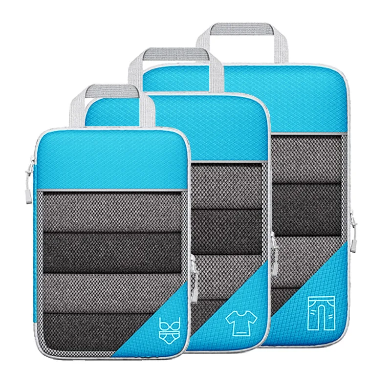 Honeycomb Fabric Packing Cubes, 3 or 6 Piece Set with Shoe Bag 14 Honeycomb Fabric Packing Cubes, 3 or 6 Piece Set with Shoe Bag - view 14