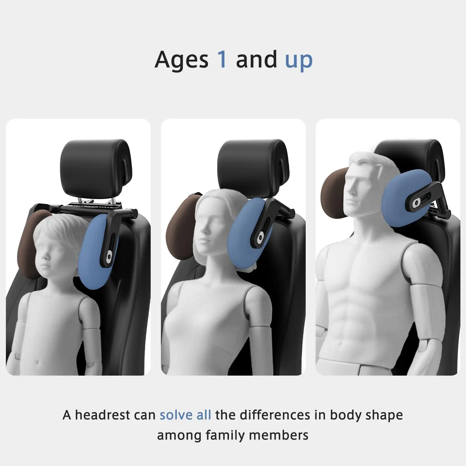 Ice Silk Headrest Pillow 360 Degree Adjustable Memory Foam 4 Ice Silk Headrest Pillow 360 Degree Adjustable Memory Foam - view 4