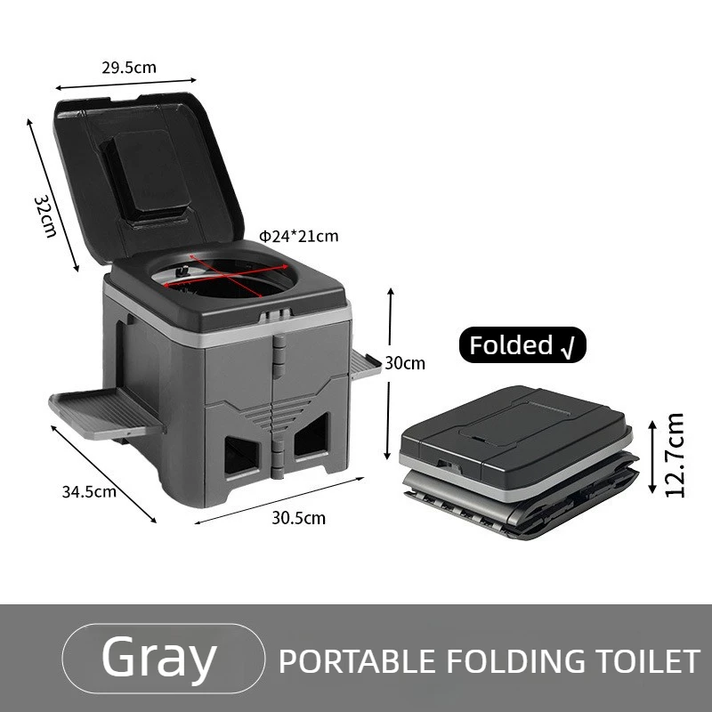 Odor Resistant Folding Toilet with Side Shelf and Waste Bags 10 Odor Resistant Folding Toilet with Side Shelf and Waste Bags - view 10