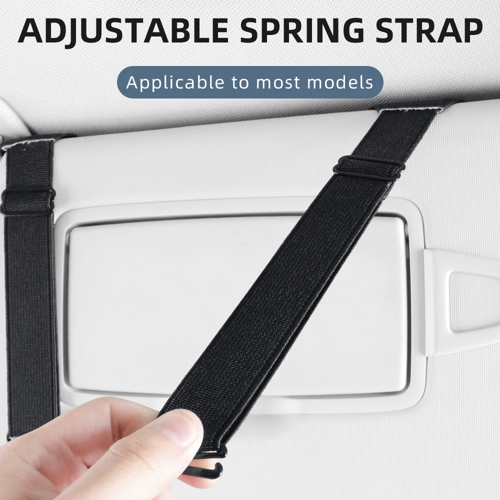 Leather Sun Visor Organizer with Photo Frame and Sunglasses Clip 6 Leather Sun Visor Organizer with Photo Frame and Sunglasses Clip - view 6