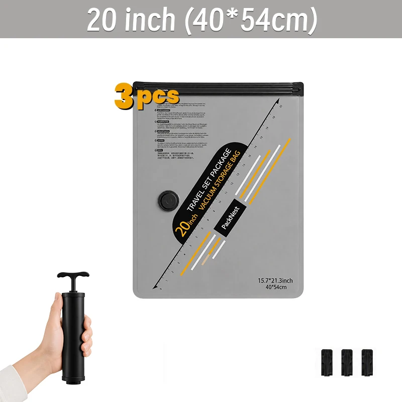 Hand Pump Vacuum Bags Set with Triple Seal Anti Backflow Valve 14 Hand Pump Vacuum Bags Set with Triple Seal Anti Backflow Valve - view 14