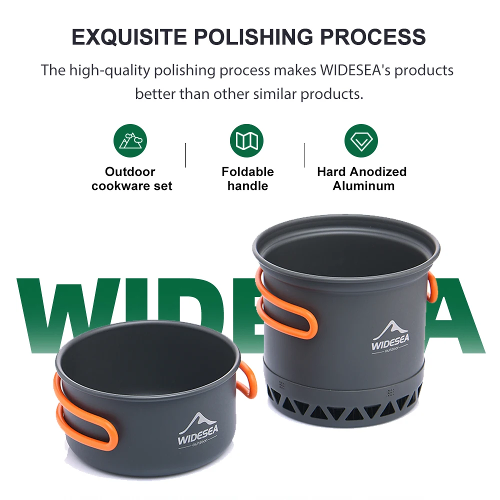 Nesting Camping Pot Set, 1.3L and 2.3L Hard Anodized Aluminum 2 Nesting Camping Pot Set, 1.3L and 2.3L Hard Anodized Aluminum - view 2
