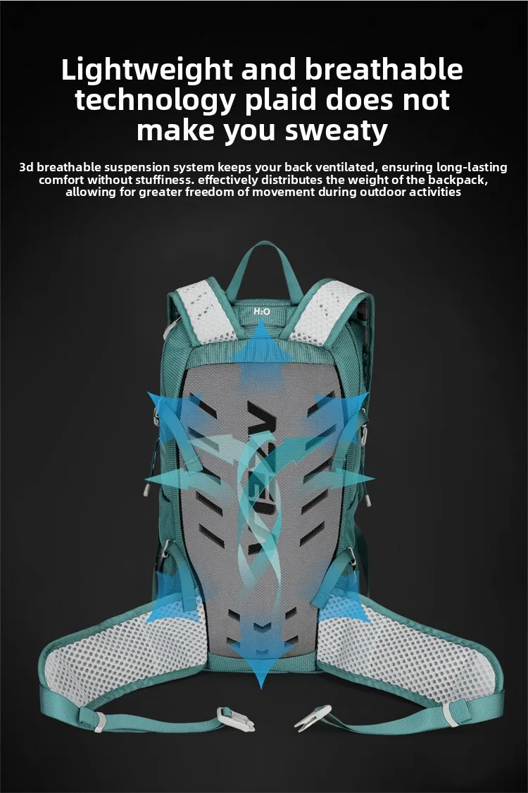 Helmet Pocket Hiking Backpack Reflective Water Resistant AZELA 5 Helmet Pocket Hiking Backpack Reflective Water Resistant AZELA - view 5