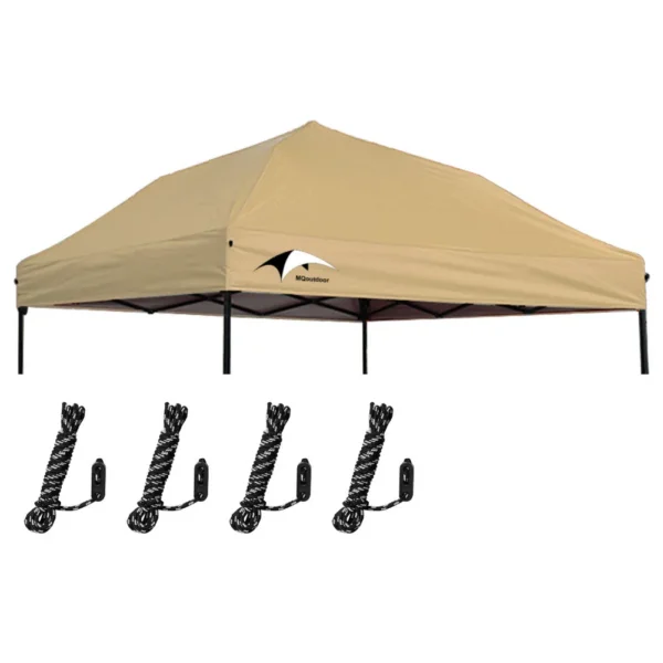 Canopy tent top replacement in Oxford fabric fitted on a 10x10 pop-up frame in a garden