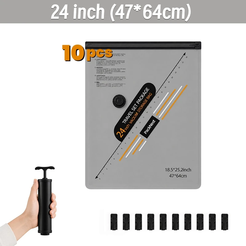 Hand Pump Vacuum Bags Set with Triple Seal Anti Backflow Valve 7 Hand Pump Vacuum Bags Set with Triple Seal Anti Backflow Valve - view 7