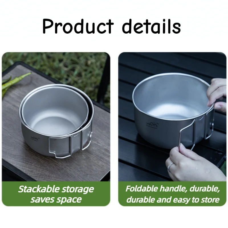 Titanium Bail Handle Pot 1.2L or 1.4L for Backpacking 4 Titanium Bail Handle Pot 1.2L or 1.4L for Backpacking - view 4