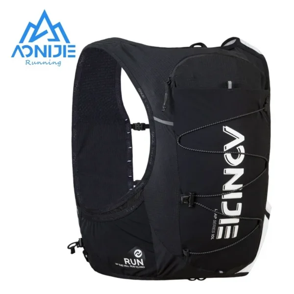 AONIJIE C9116 10l running hydration vest in black and red with front bottle pockets