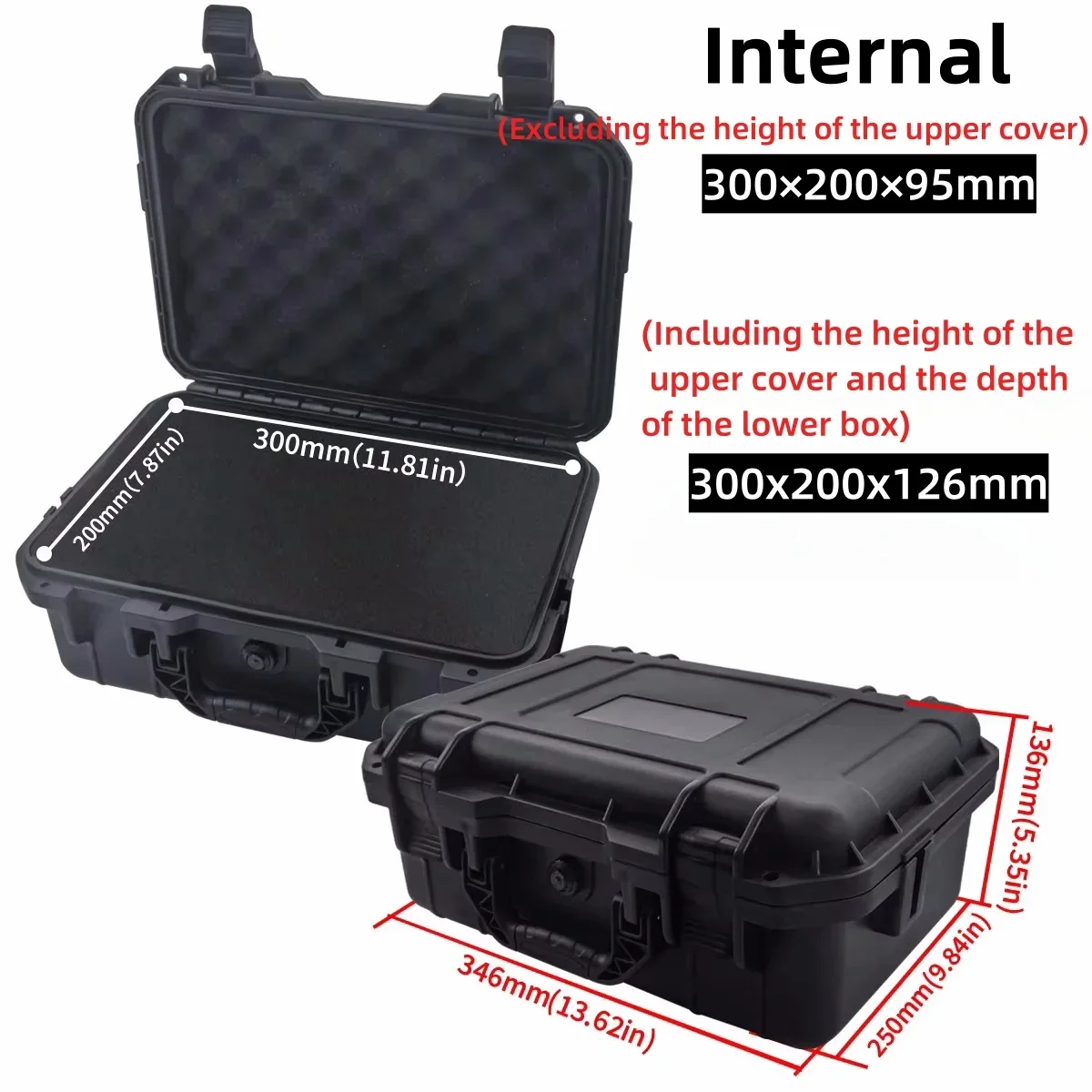 Waterproof Hard Carry Case with Pre-Cut Sponge, 6 Sizes 7 Waterproof Hard Carry Case with Pre-Cut Sponge, 6 Sizes - view 7