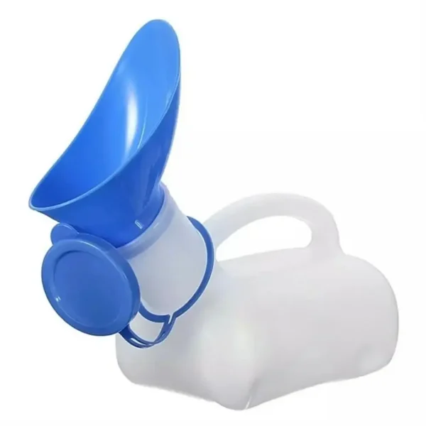 1000ml car pee bottle in thick plastic stored in a car door pocket
