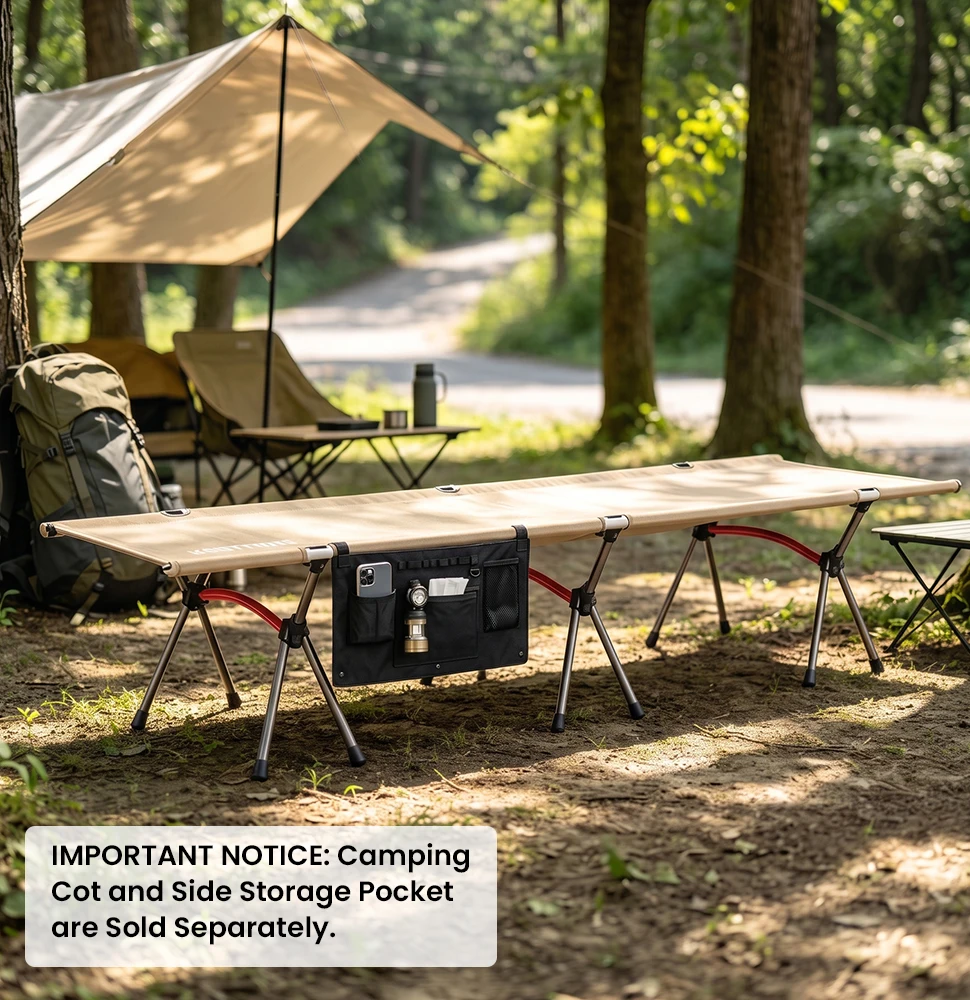 Ultralight Camping Cot, 4.8 lb Aluminum Folding Bed by WESTTUNE 5 Ultralight Camping Cot, 4.8 lb Aluminum Folding Bed by WESTTUNE - view 5