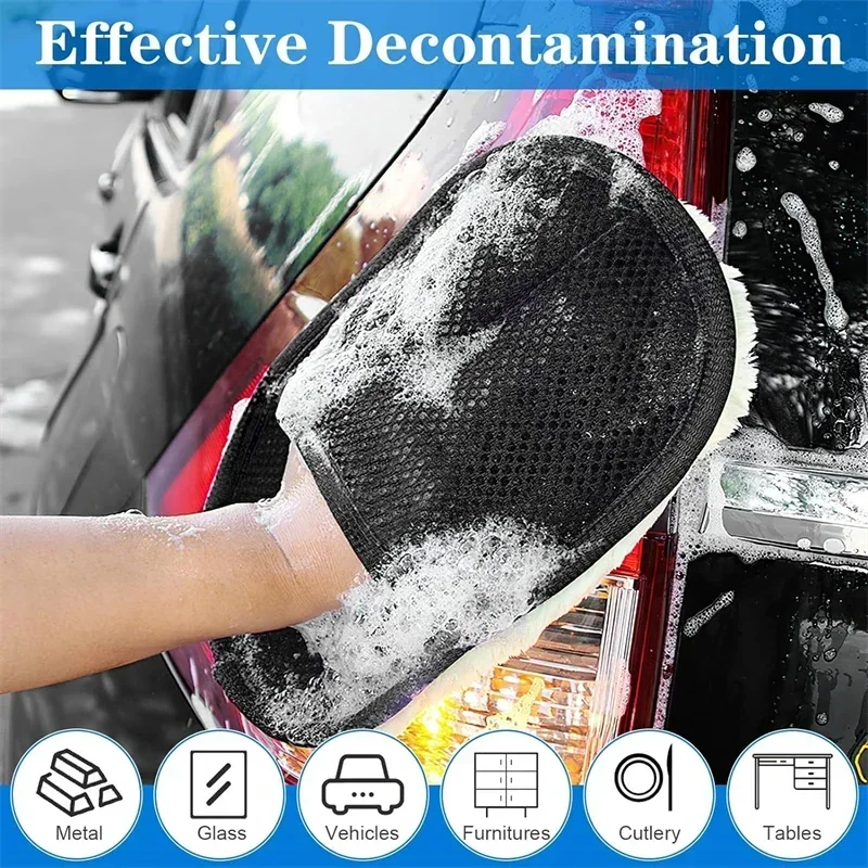 Microfiber Car Wash Mitt Soft Fleece Glove in 1 to 10 Packs 4 Microfiber Car Wash Mitt Soft Fleece Glove in 1 to 10 Packs - view 4