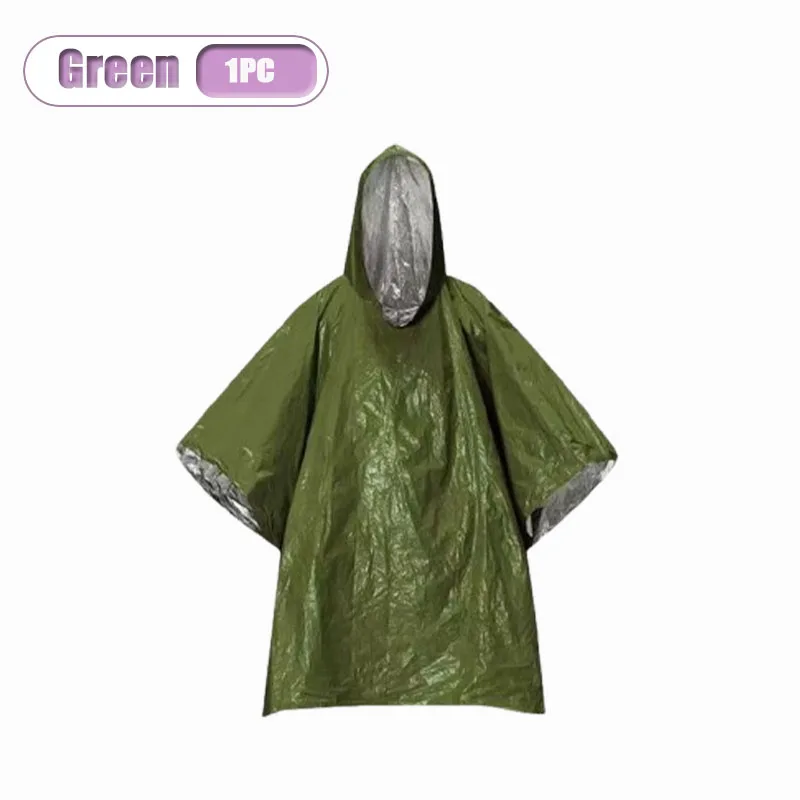 Emergency Insulation Poncho with Whistle and Drawstring Bag 12 Emergency Insulation Poncho with Whistle and Drawstring Bag - view 12