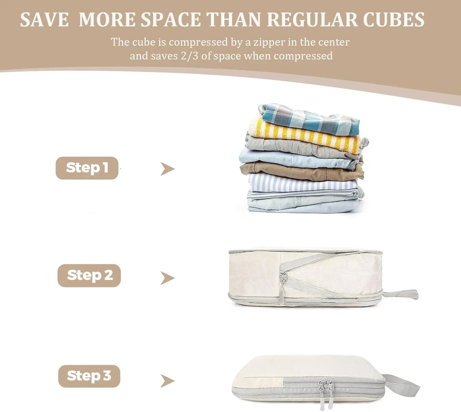 Lightweight Expandable Packing Cubes, 4 Piece Compression Set 2 Lightweight Expandable Packing Cubes, 4 Piece Compression Set - view 2